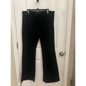 Juicy Couture Women's Black Cordoroy Y2K Corduroy Wide Leg Mid Rise 32 Pants USA